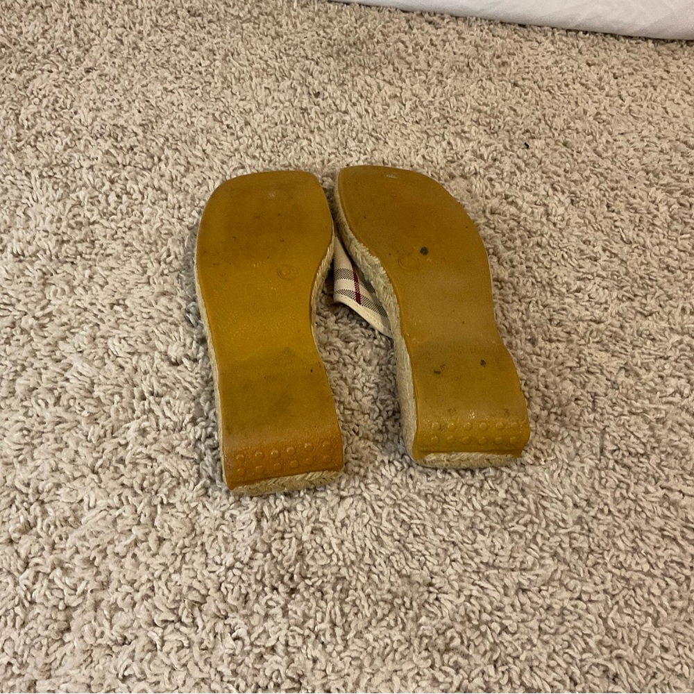 Burberry Nova Check Tweed Espadrilles Slides - Picture 4 of 6